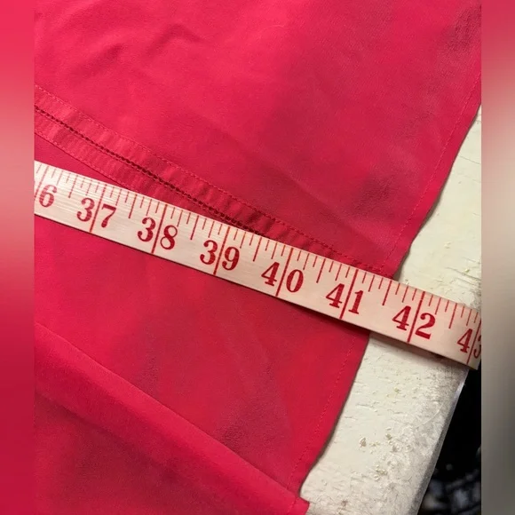 Talbots Fit Flare Pure Silk Midi Dress Size 16 XL Sleeveless Red Pink Capsule - Picture 5 of 7